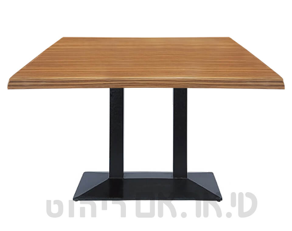 שולחן עם רגל כפולה דגם יהלום