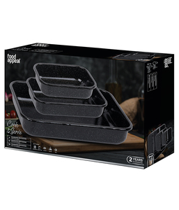 שלישיית תבניות אמייל ENAMELWARE FOOD APPEAL פוד אפל