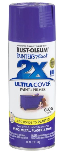 ספריי צבע+ פריימר Rust-Oleum 2X Ultra Cover סגול מבריק
