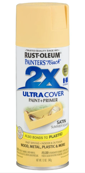 ספריי צבע Rust-Oleum 2X Ultra Cover צהוב דלעת משי