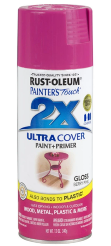 ספריי צבע + פריימר Rust-Oleum 2X Ultra Cover ורוד מבריק