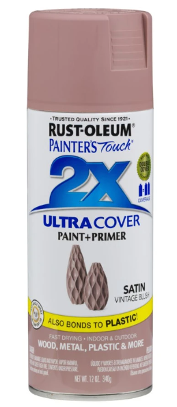 ספריי צבע + פריימר Rust-Oleum 2X Ultra Cover ורוד וינטאג