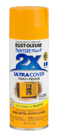 ספריי צבע + פריימר Rust-Oleum 2X Ultra Cover צהוב דלעת משי