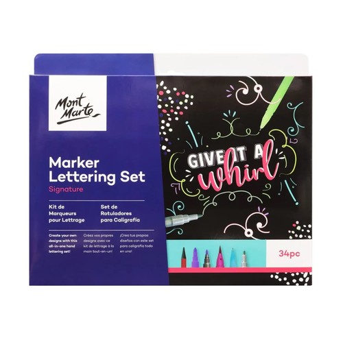 ערכת טושים לקליגרפיה ואיור MARKER LETTERING SET (34 חלקים)