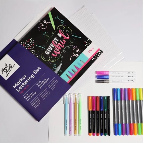 ערכת טושים לקליגרפיה ואיור MARKER LETTERING SET (34 חלקים)