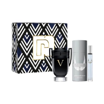 מארז לגבר פאקו רבאן PACO RABANNE INVICTUS VICTORY SET 100 ML E.D.P EXTREME + DEO +MINI