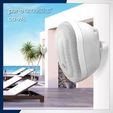 זוג רמקולים מוגברים OUTDOOR עמידים במים מבית Pure Acoustics OD976