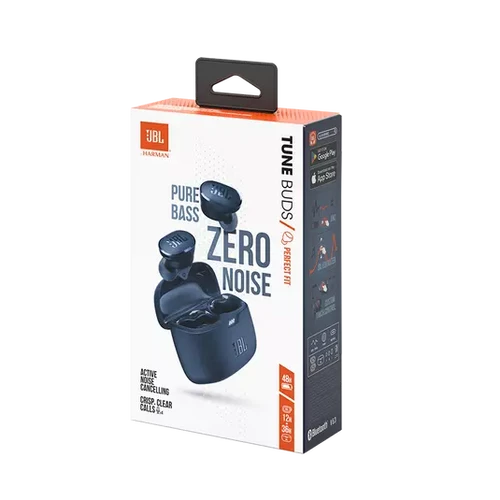 אוזניות אלחוטיות עם ביטול רעשים JBL Tune Buds - כחול