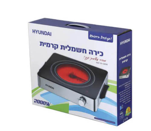 כירה חשמלית קרמית בודדת 2000W