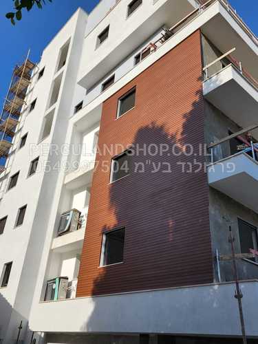 חיפוי אלומיניום דגם SMART דמוי עץ לחוץ ופנים הבית במראה חם ויוקרתי המדגים פסים של 7 ס