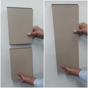 חיפוי קירות מאלומיניום , מיועד לבניינים הדגם מציג מראה חלק