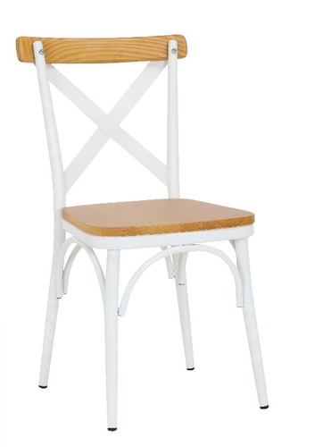 כסא מתכת בשילוב עץ דגם רון 