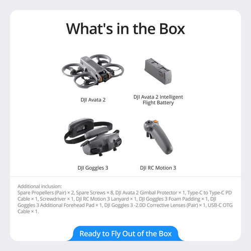 רחפן DJI Avata 2 FPV Fly More Combo (1-Battery) יבואן רשמי