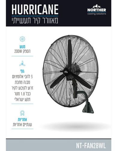 מאוורר לקיר מתכת  28