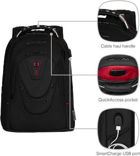 WENGER SWISS תיק גב למחשב נייד עד 16 איינץ 5 שנים אחריות