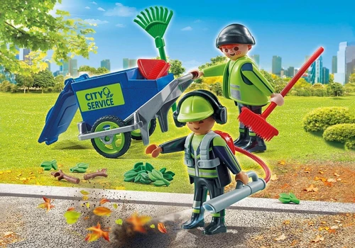 משחק פליימוביל עובדי תחזוקת כבישים עם ציוד לגילאי 4+
