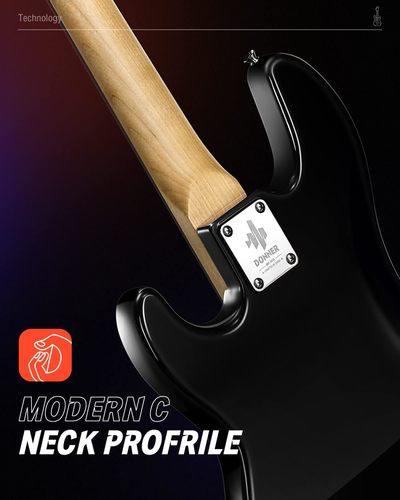 ערכת גיטרה בס EC1228 DPB510 בצבע שחור + שיעורי מתנה מבית DONNER