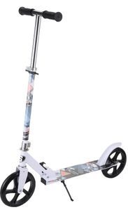 קורקינט אלומיניום עם גלגלים גדולים 20 ס"מ Classic Scooter - לבן