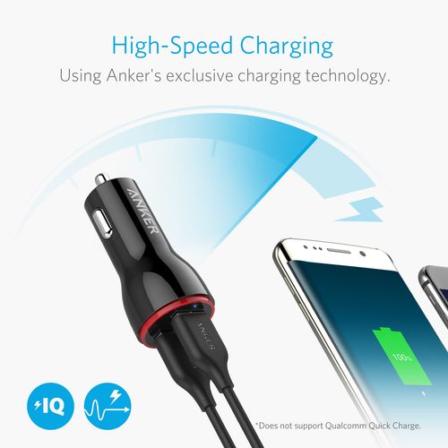 מטען כפול  לרכב Anker PowerDrive 2 24W