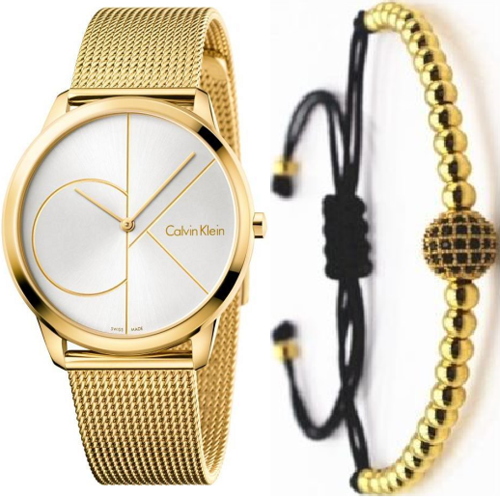 שעון קלווין קליין Calvin Klein K3M21526 סט צמיד מתנה גברים