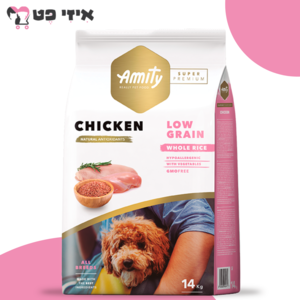 אמיתי סופר פרמיום עוף לכלבים בוגרים 14 ק"ג Amity