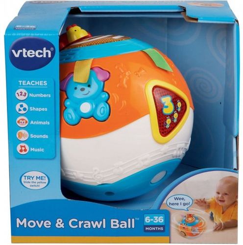 כדור תנועה דובר עברית מבית vtech צבע כתום