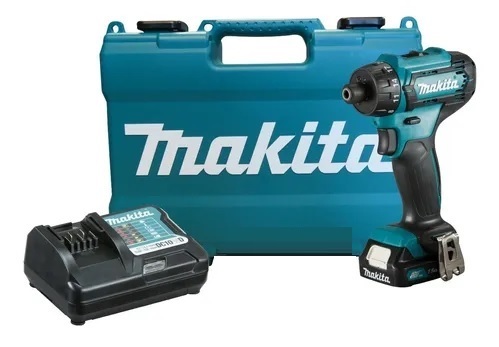 מברגה מקדחה נטענת מתח 12V הכוללת סוללה 1.5 אמפר ומטען דגם MAKITA DF033DWYE מקיטה