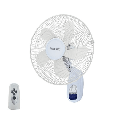 מאוורר "16 תליה עם שלט MATRIX דגם MX-WFAN16-55W-WH-RC