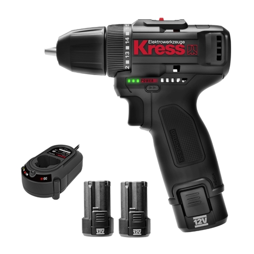 מברגת פוטר נטענת 12V + 2 סוללות 2Ah + מטען דגם KU200.1 KRESS