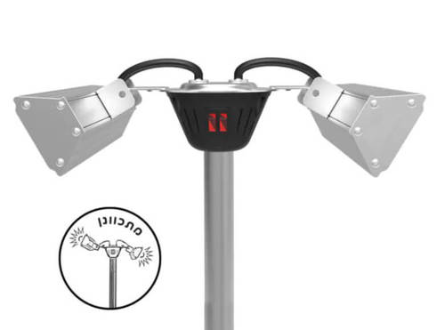 תנור עמוד אינפרא אדום כפול IP65 3000W