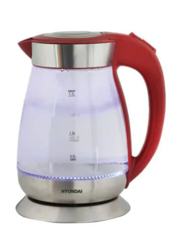 קומקום זכוכית 1.7 אדום