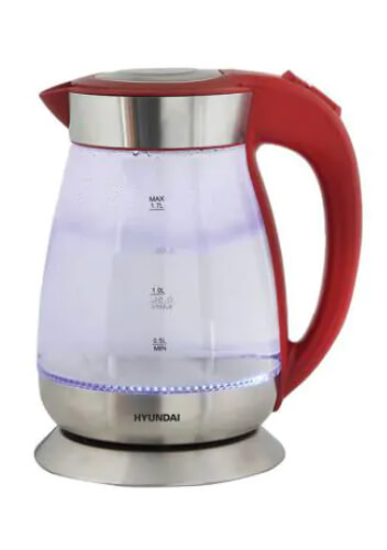 קומקום זכוכית 1.7 אדום