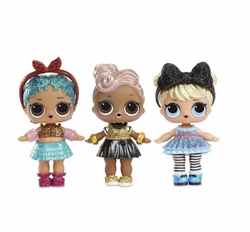 כדור לול LOL מסדרת GLAM GLITTER עם בובה אביזרי הפתעה מדליקים 