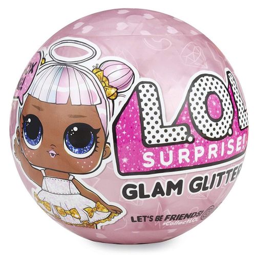 כדור לול LOL מסדרת GLAM GLITTER עם בובה אביזרי הפתעה מדליקים 
