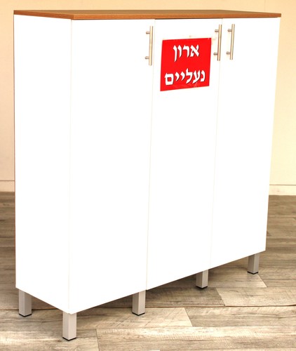 ארון נעליים רוחב 120 גובה 133 לבן אלון