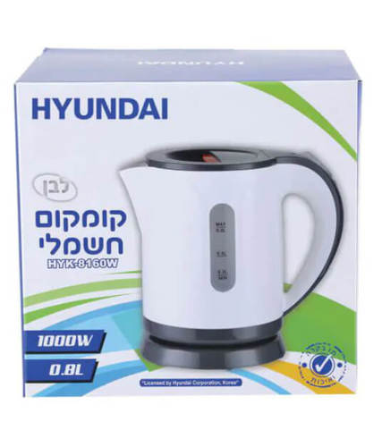 קומקום חשמלי 0.8 ליטר לבן