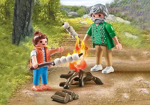 משחק פליימוביל סבא עם נכדה ומדורה לגילאי 4+