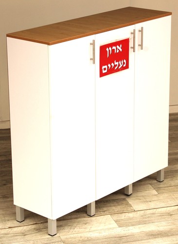ארון נעליים רוחב 120 גובה 133 לבן אלון