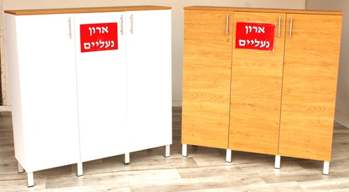 ארון נעליים רוחב 120 גובה 133 הכל אלון