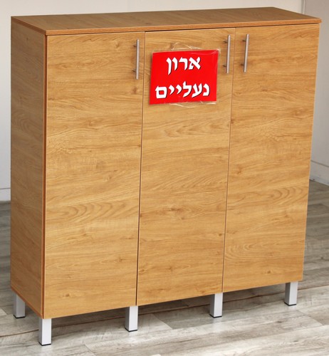 ארון נעליים רוחב 120 גובה 133 הכל אלון