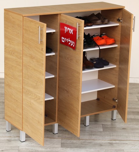 ארון נעליים רוחב 120 גובה 133 הכל אלון