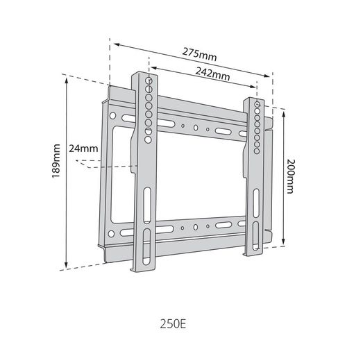 זרוע קבועה דגם 250E למסכים עד 