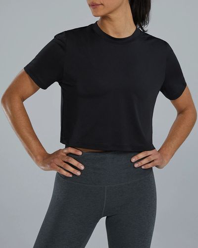 חולצת אימון CLIMADRY WOMEN'S CROPPED TECH TEE BLAC
