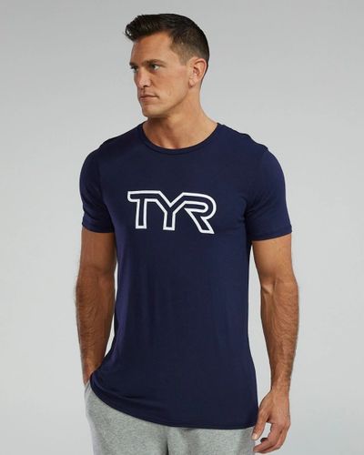 חולצה ULTRASOFT LIGHTWEIGHT TECH TEE - LOGO NAVY