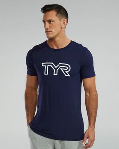 חולצה ULTRASOFT LIGHTWEIGHT TECH TEE - LOGO NAVY