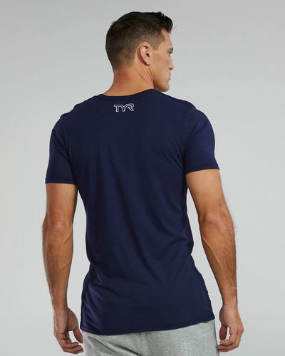 חולצה ULTRASOFT LIGHTWEIGHT TECH TEE - LOGO NAVY