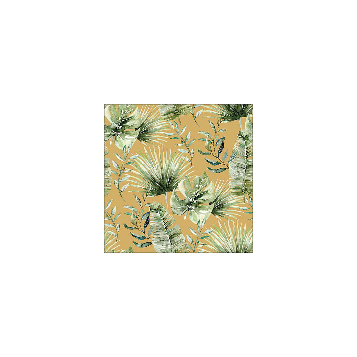 מפית - Jungle leaves gold