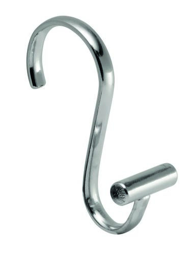סט 12 ווי וילון מקלחת כרום T-Bar Shower Hooks