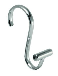 סט 12 ווי וילון מקלחת כרום T-Bar Shower Hooks