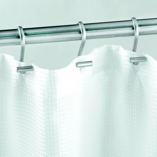 סט 12 ווי וילון מקלחת סאטן T-Bar Shower Hooks